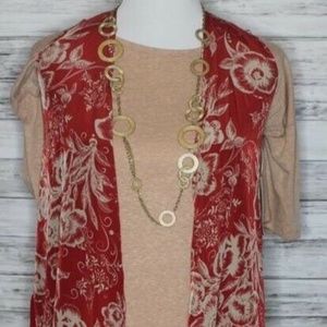 lularoe joy burnt orange and tan designs X-Small